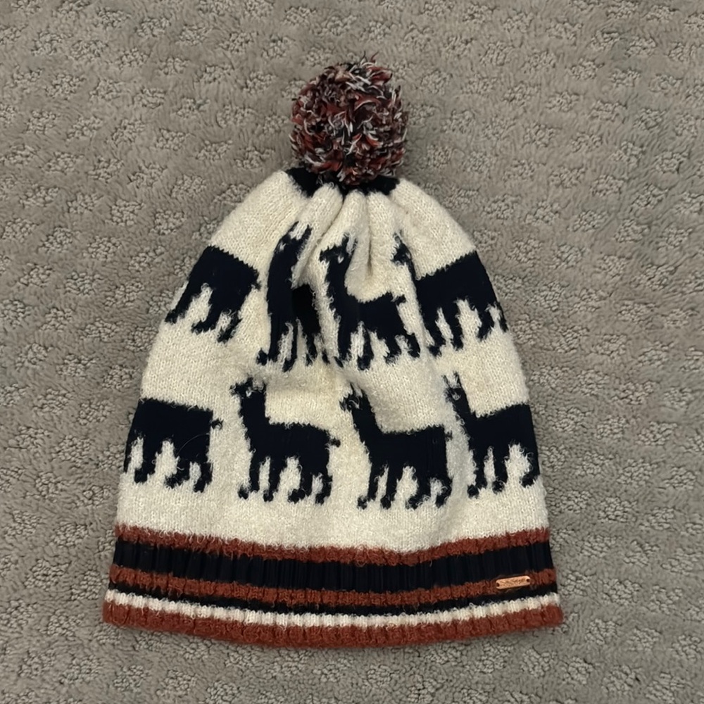 Llama Pattern Knit Beanie